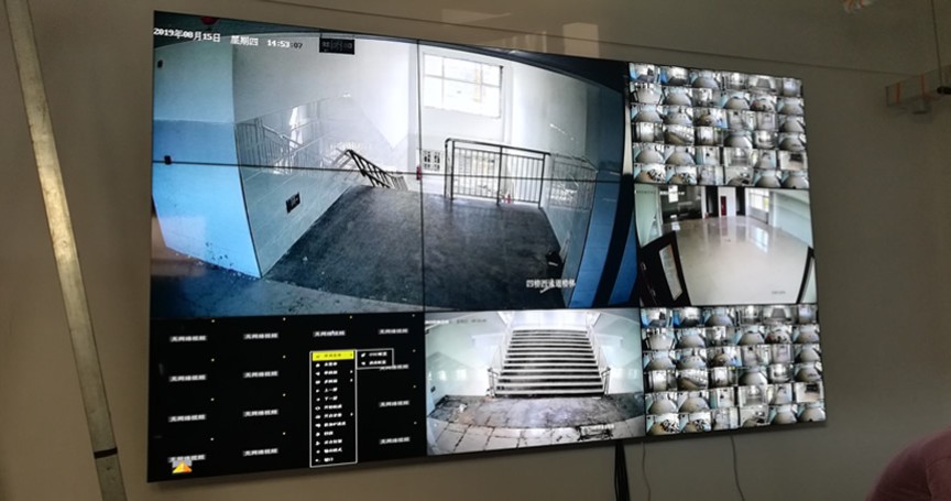 液晶拼接屏協(xié)助德州抬頭寺中學校園安防