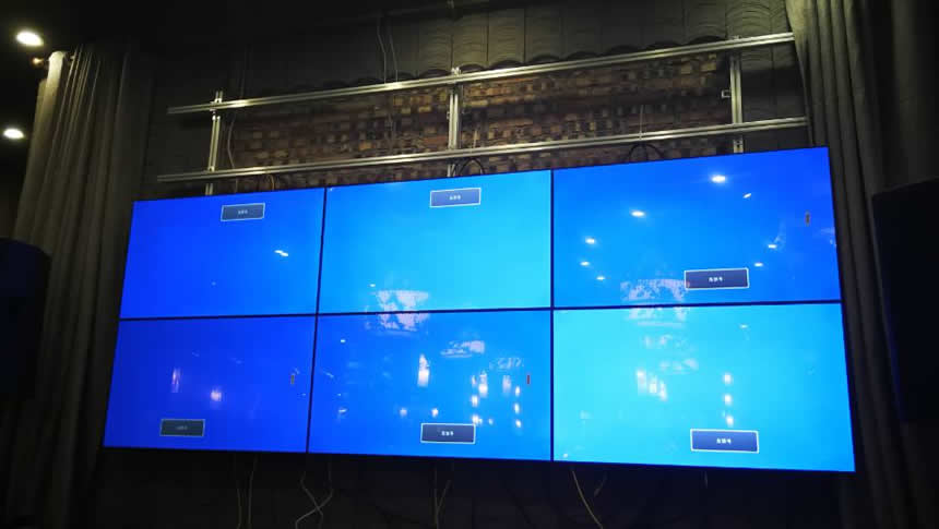 廣州花溪雨餐廳8mm拼縫49寸液晶拼接屏